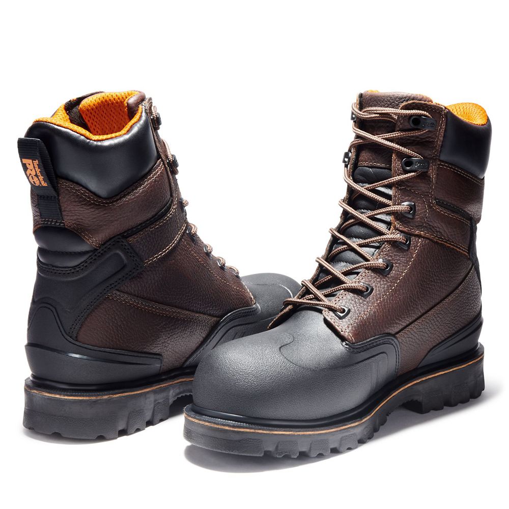 Bocanci De Muncă Timberland Barbati Maro/Negrii - Pro® Rigmaster 8\" Steel Toe - Romania - IWLTMN568